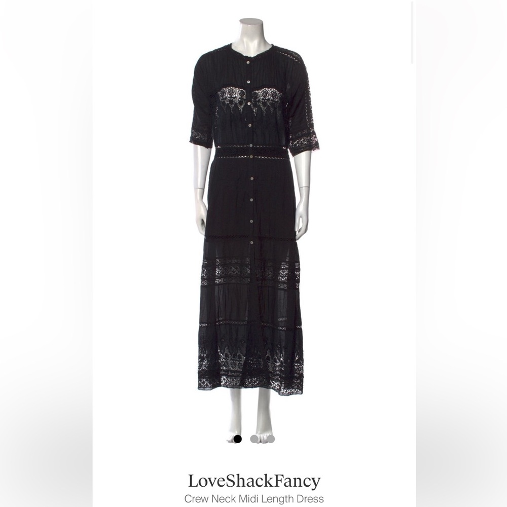 LoveShackFancy Black Dress size xs